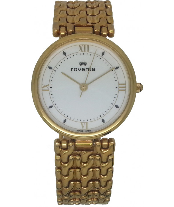 Ρολόι ROVENTA Με Κίτρινο Χρυσό Ατσάλινο Μπρασελέ W02783