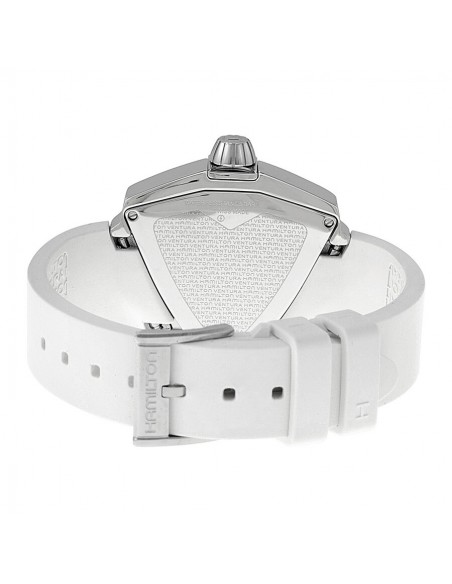Ρολόι HAMILTON Ventura S QUARTZ Με Λευκό Καουτσούκ Λουράκι H24251391