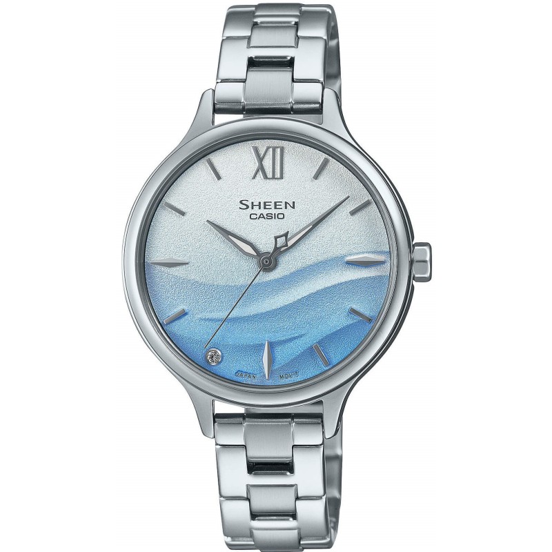CASIO Sheen Silver Stainless Steel Bracelet SHE 4550D 2AUER
