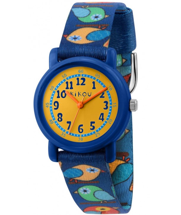 Παιδικό Ρολόι KIKOU Cartoon Με Μπλε Υφασμάτινο Λουράκι R4551104001