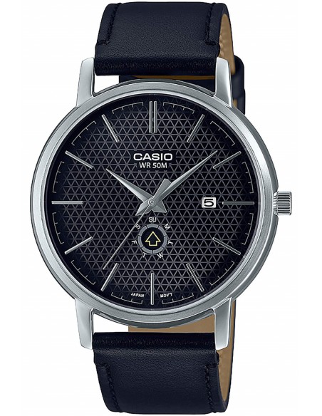 Ρολόι CASIO Collection Με Μαύρο Δερμάτινο Λουράκι MTP-B125L-1AVEF