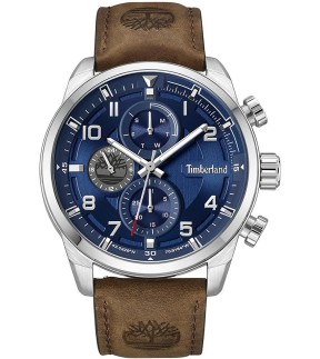 Ρολόι TIMBERLAND Henniker II Με Πολλαπλές Ενδείξεις Και Καφέ Δερμάτινο Λουράκι TDWGF2201106