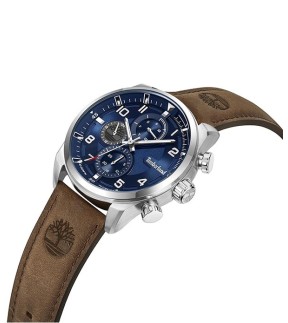 Ρολόι TIMBERLAND Henniker II Με Πολλαπλές Ενδείξεις Και Καφέ Δερμάτινο Λουράκι TDWGF2201106