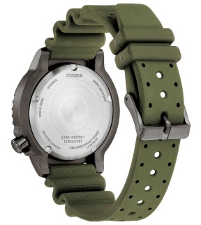 CITIZEN Promaster Divers Eco-Drive Green Rubber Strap BN0157-11X