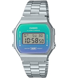 Ρολόι CASIO Vintage Με Ασημί Ατσάλινο Μπρασελέ A-168WER-2AEF
