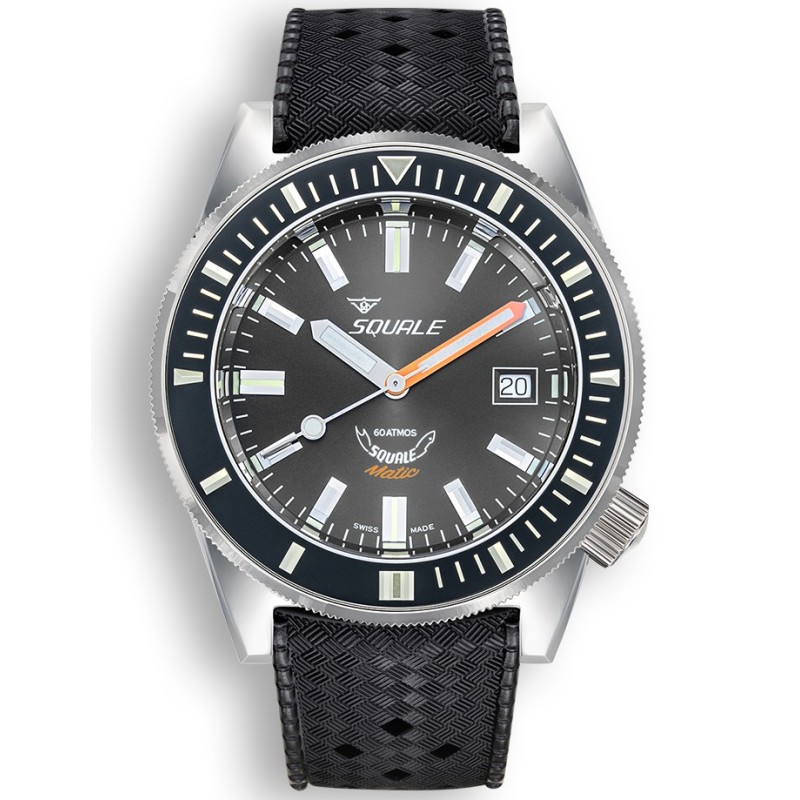 Ρολόι SQUALE Matic Με Αυτόματο Μηχανισμό Και Μαύρο Καουτσούκ Λουράκι MATICXSA.HT