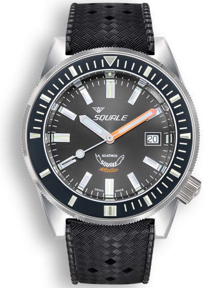 SQUALE Matic Black Rubber Strap