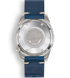 SQUALE 1521 Blue Ray Auto Blue Leather Strap 1521PROFD.PB