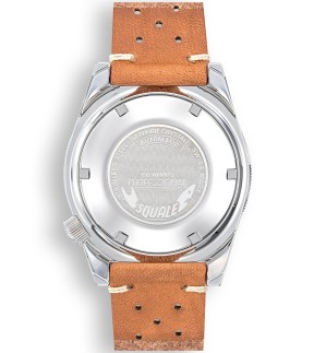 Ρολόι SQUALE Matic Light Blue Leather Με Αυτόματο Μηχανισμό Και Καφέ Δερμάτινο Λουράκι MATICXSE.PTC