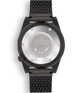 Ρολόι SQUALE Pvd Black Mesh Με Αυτόματο Μηχανισμό Και Μαύρο Ατσάλινο Μπρασελέ 1521PVD20