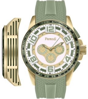 FERENDI Rebel Green Rubber Strap