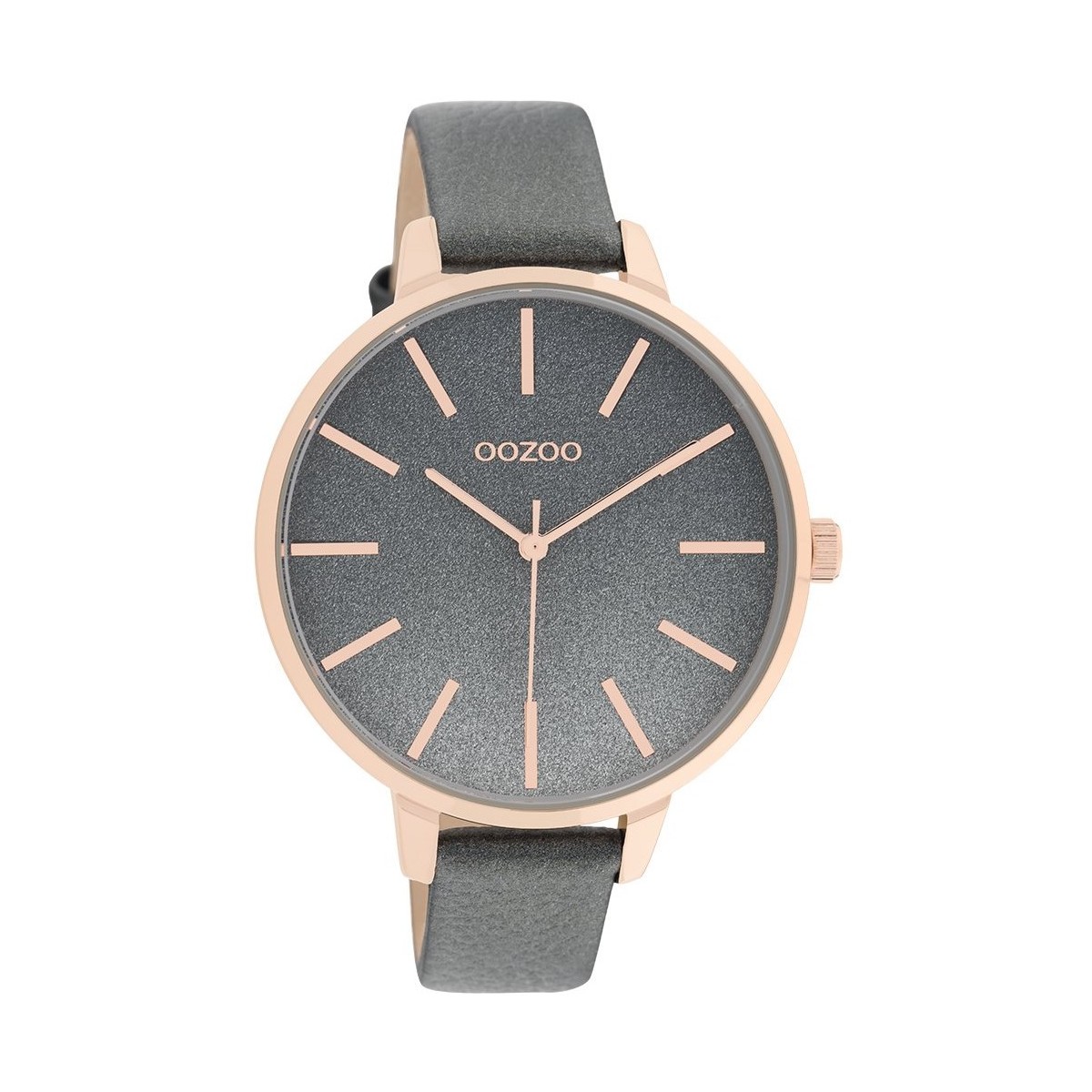 OOZOO Timepieces Grey Leather Strap C11033