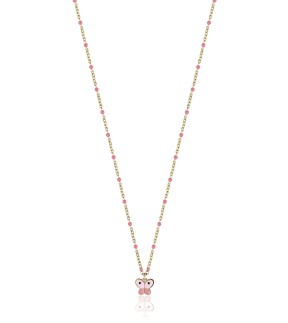 LUCA BARRA Kid Necklace Yellow Gold Stainless Steel JC118