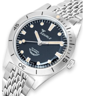 Ρολόι SQUALE Super Squale Με Αυτόματο Μηχανισμό Και Ασημί Ατσάλινο Μπρασελέ SUPERSSBK.AC