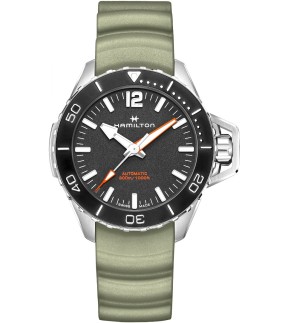 HAMILTON Khaki Navy Frogman Automatic Khaki Rubber Strap H77825331