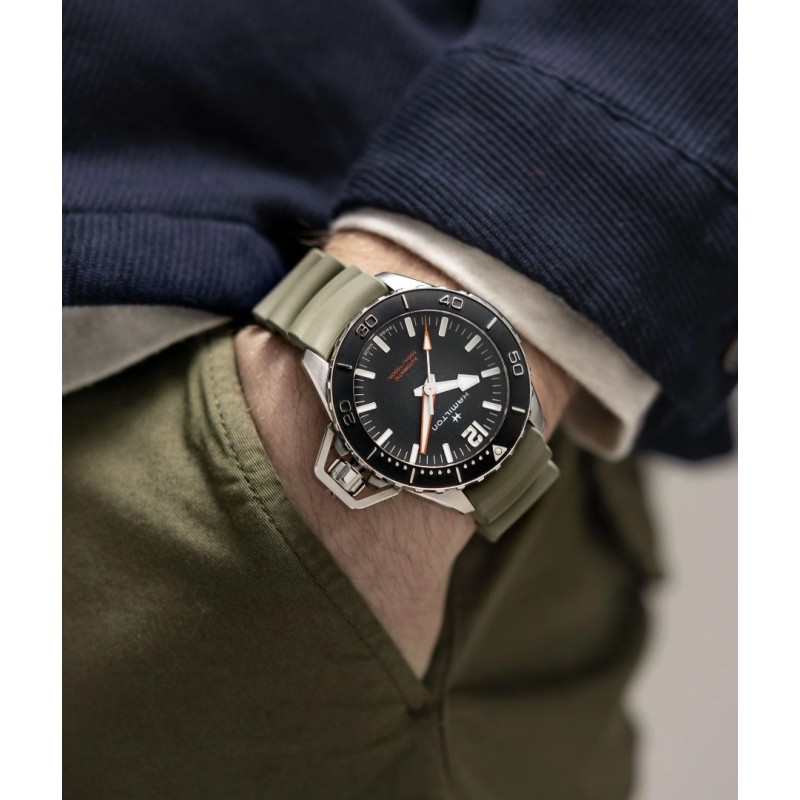 Rubber strap for hamilton khaki sale