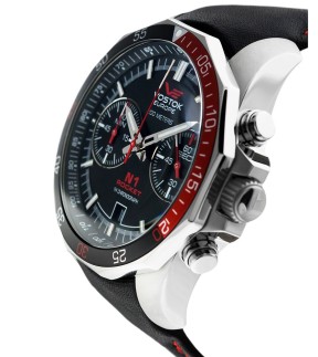 Ρολόι VOSTOK EUROPE Rocket N1 Chrono Με Μαύρο Δερμάτινο Λουράκι 6S21-2255295