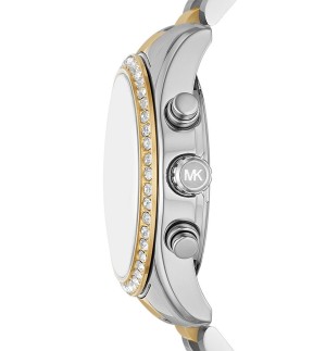 Michael KORS Lexington Chronograph Rose Gold-Silver Stainless Steel Bracelet MK7303