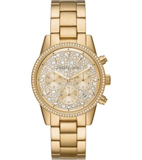 MICHAEL KORS Ritz Chronograph Gold Stainless Steel Bracelet MK7310