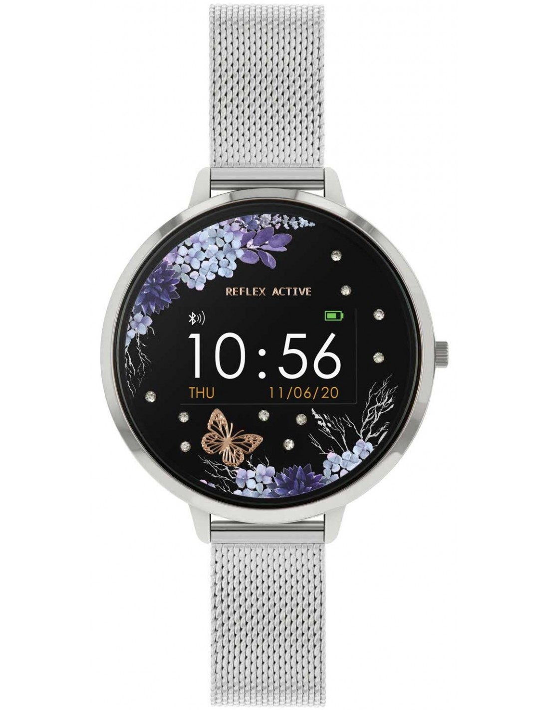 REFLEX Smartwatch Silver Stainless Steel Mesh Bracelet RA03 4031