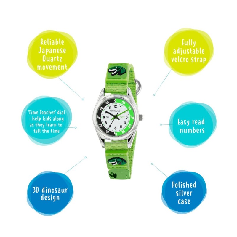 TIKKERS Green Fabric Strap Giftset ATK1049