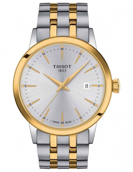 Ρολόι TISSOT Classic Dream Mε Κίτρινο Χρυσό-Ασημί Ατσάλινο Μπρασελέ T1294102203100