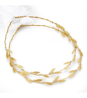 Silver Gold-Plated Wedding Crowns Greek Olive Leaves Silver 925°/ Silverware