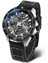 VOSTOK EUROPE Celestial Objects Limited Series Chronograph Black Leather Strap 6S10-320E693