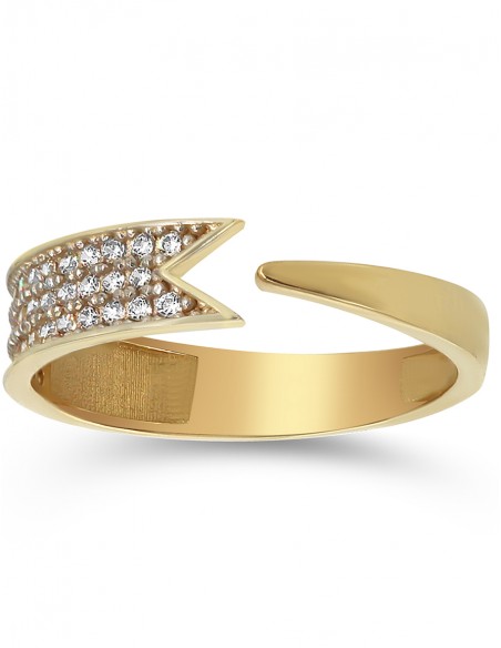Δαχτυλίδι VITOPOULOS Κίτρινο Χρυσό 14Κ Με Ζιργκόν