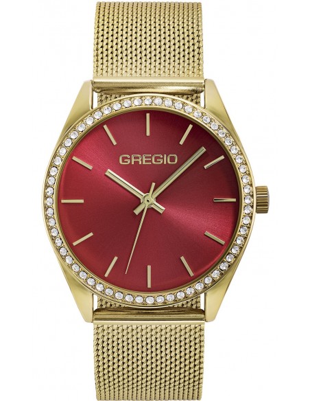 Ρολόι GREGIO Bianca II Με Κίτρινο Χρυσό Ατσάλινο Mesh Μπρασελέ GR370022