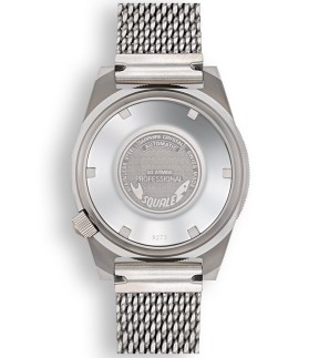 Ρολόι SQUALE 1521 Militaire Blasted Mesh Με Αυτόματο Μηχανισμό Και Ασημί Ατσάλινο Μπρασελέ 1521MILIBL.ME20