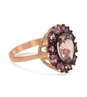 VITOPOULOS Ring Rose Gold 14Ct With Zircon Stone