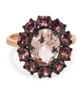 VITOPOULOS Ring Rose Gold 14Ct With Zircon Stone