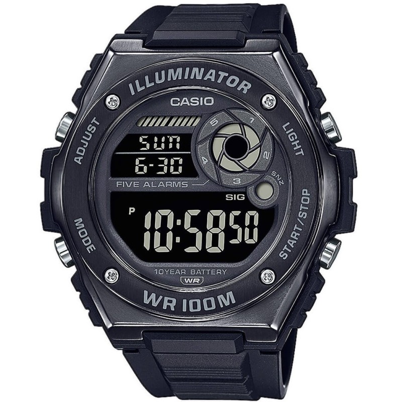 Casio collection 2024 black rubber strap