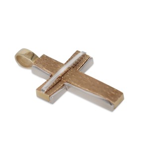 VITOPOULOS Cross Yellow-White Gold 14Ct