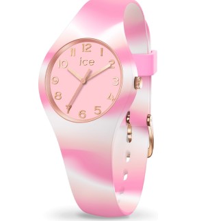 Ρολόι ICE WATCH Ice Tie And Dye Με Ροζ-Λευκό Λουράκι Σιλικόνης 021011