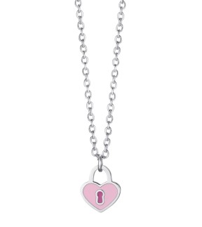 LUCA BARRA Kid Necklace Silver Stainless Steel JC103