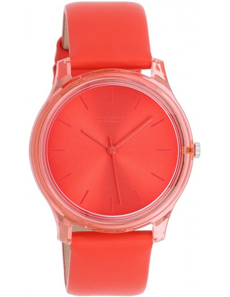 OOZOO Timepieces Red Leather Strap C11142