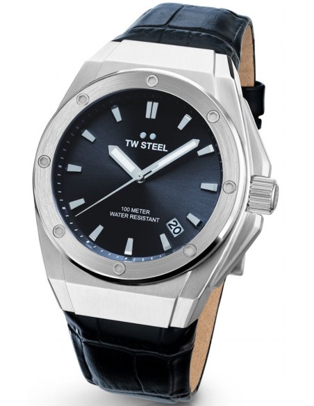 Ρολόι TW STEEL CEO Tech Με Μαύρο Δερμάτινο Λουράκι CE4108