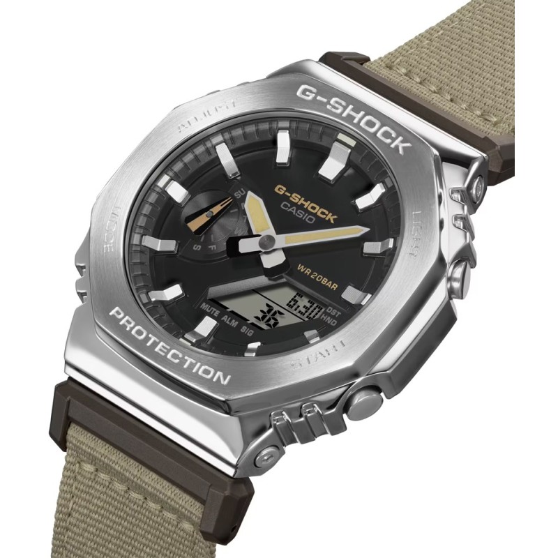 CASIO G Shock Brown Fabric Strap GM 2100C 5AER