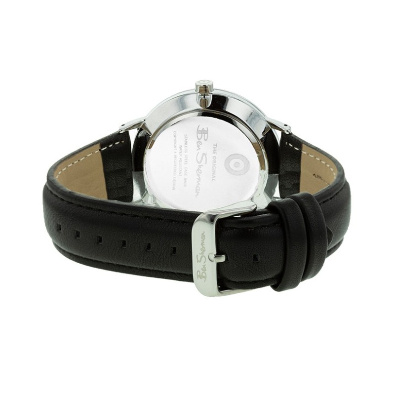 BEN SHERMAN Black Leather Strap BS085B
