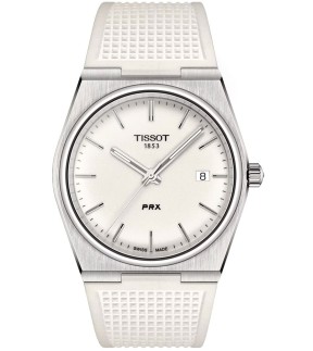 TISSOT PRX White Rubber Strap T1374101701100