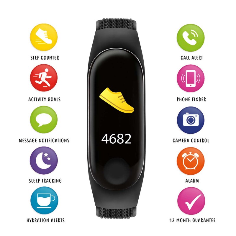 TIKKERS Smartwatch Black Fabric Strap TKS01 0018