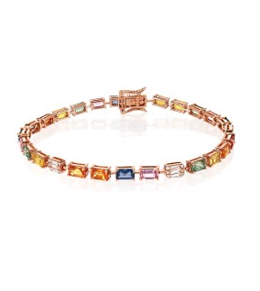 VITOPOULOS Women Bracelet Rose Gold 18Ct With Stones