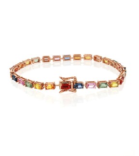 VITOPOULOS Women Bracelet Rose Gold 18Ct With Stones
