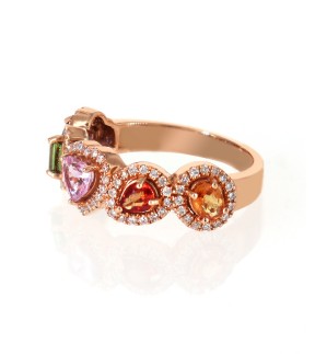 VITOPOULOS Ring Rose Gold 18Ct With Stones