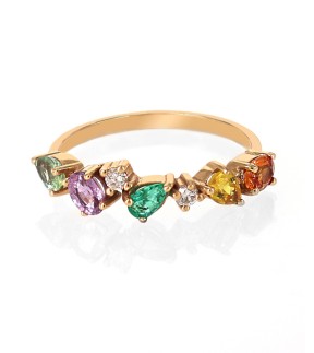 VITOPOULOS Ring Yellow Gold 18Ct With Stones
