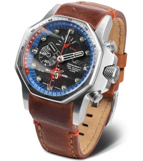 VOSTOK EUROPE Atomic Age Oppenheimer Line Brown Leather Strap ΥΜ86-640Α696