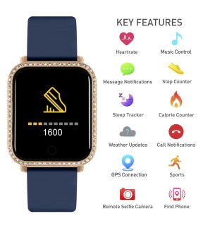 Ρολόι REFLEX Smartwatch Με Μπλε Λουράκι Σιλικόνης RA06-2102