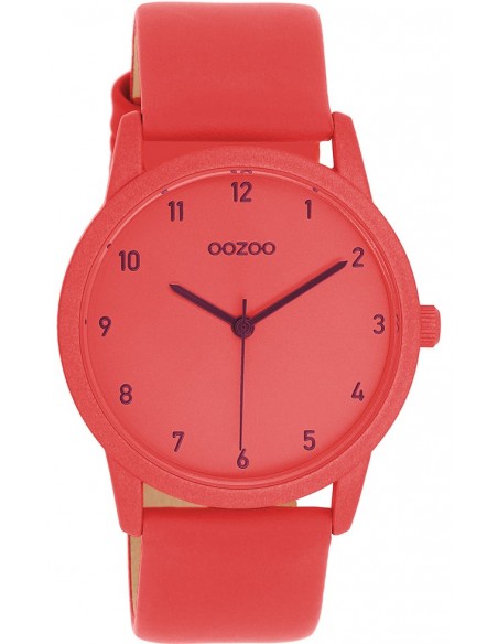Ρολόι OOZOO Timepieces Με Κόκκινο Δερμάτινο Λουράκι C11172